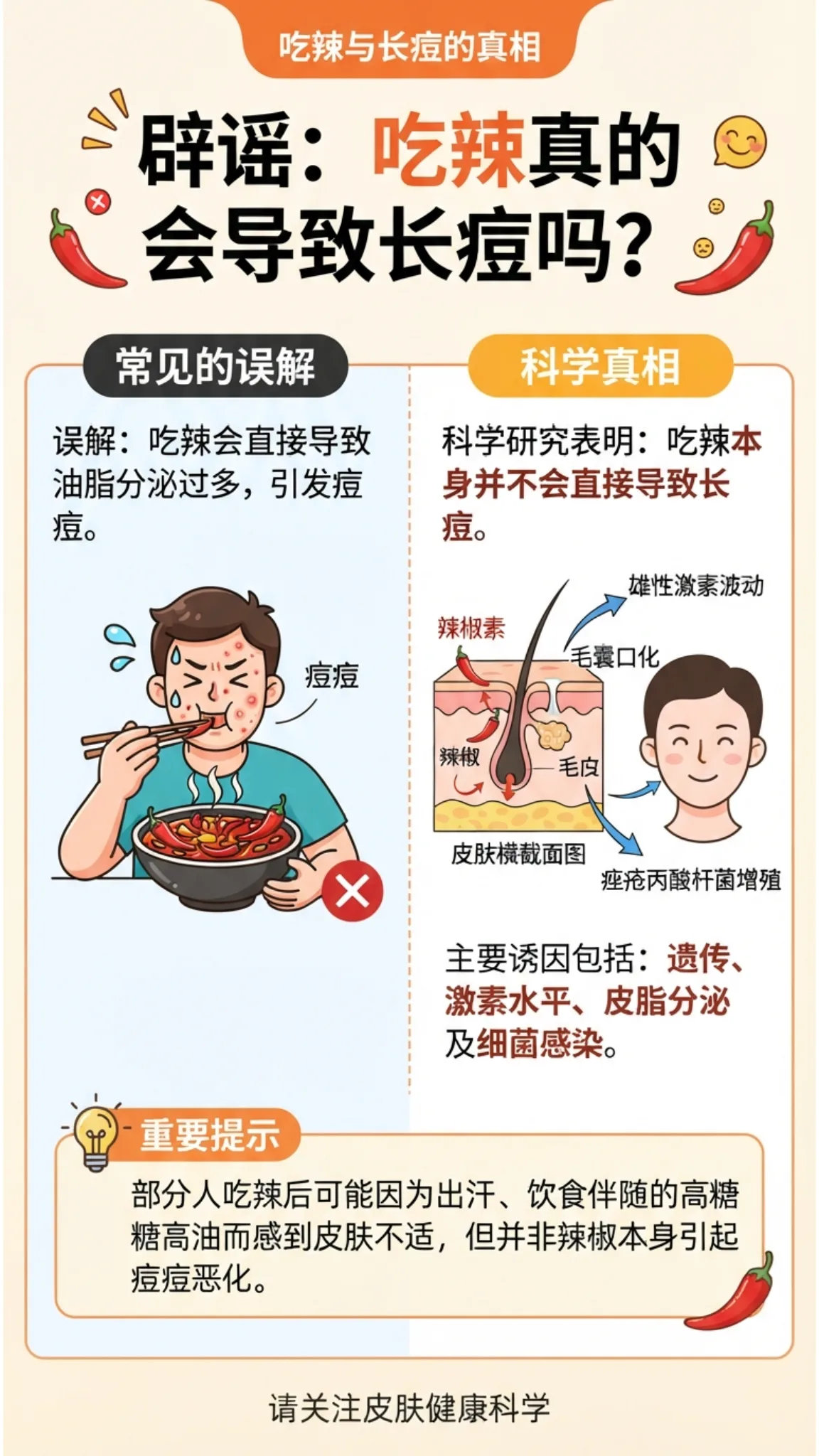 一图读懂：吃辣真的会长痘吗漫画封面