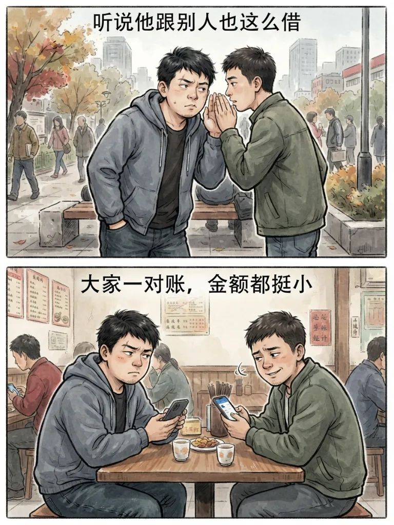 朋友借钱，伤人的都是小事 第 6 张漫画