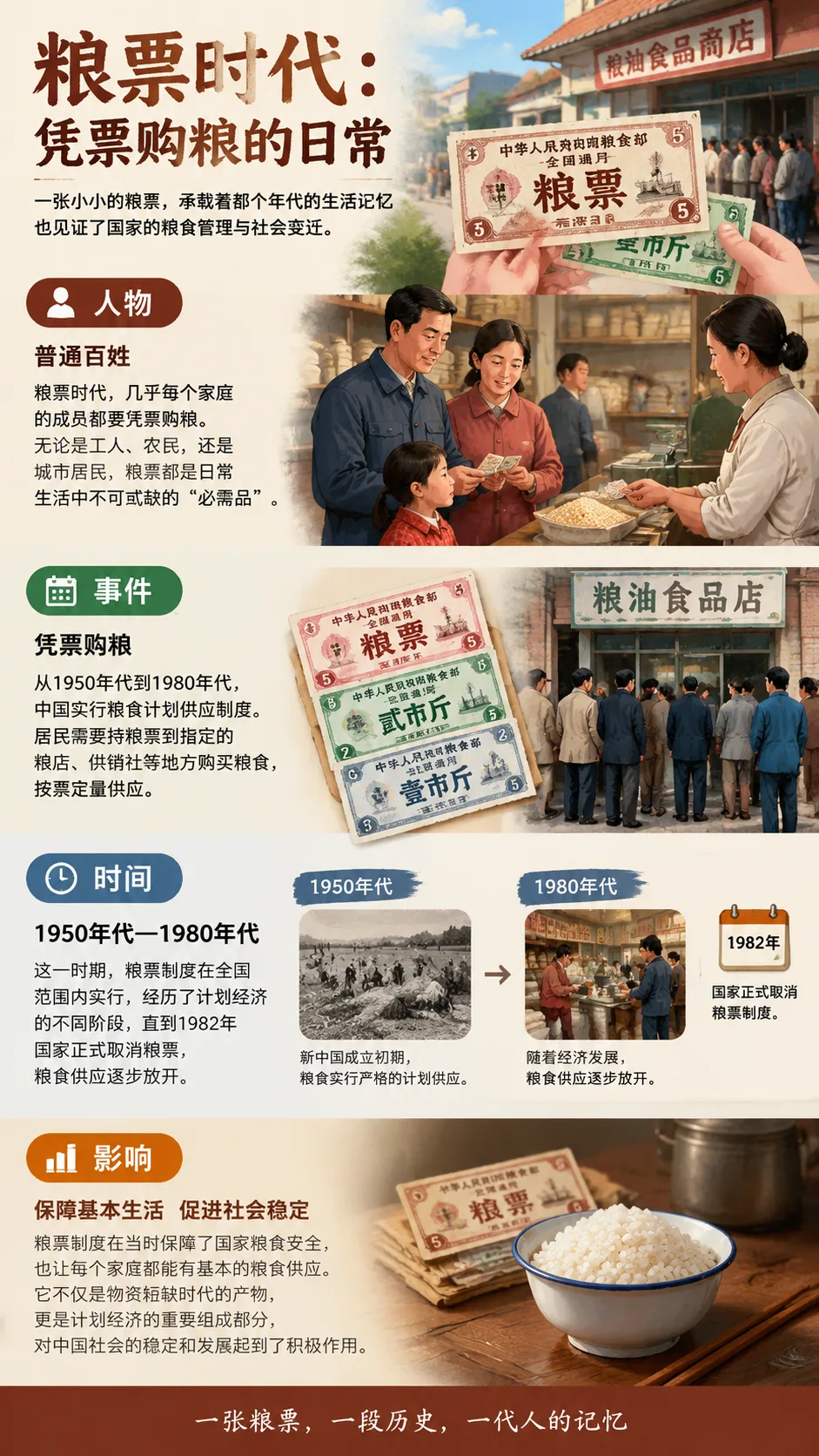 一张图回看：用粮票买东西的日子漫画封面