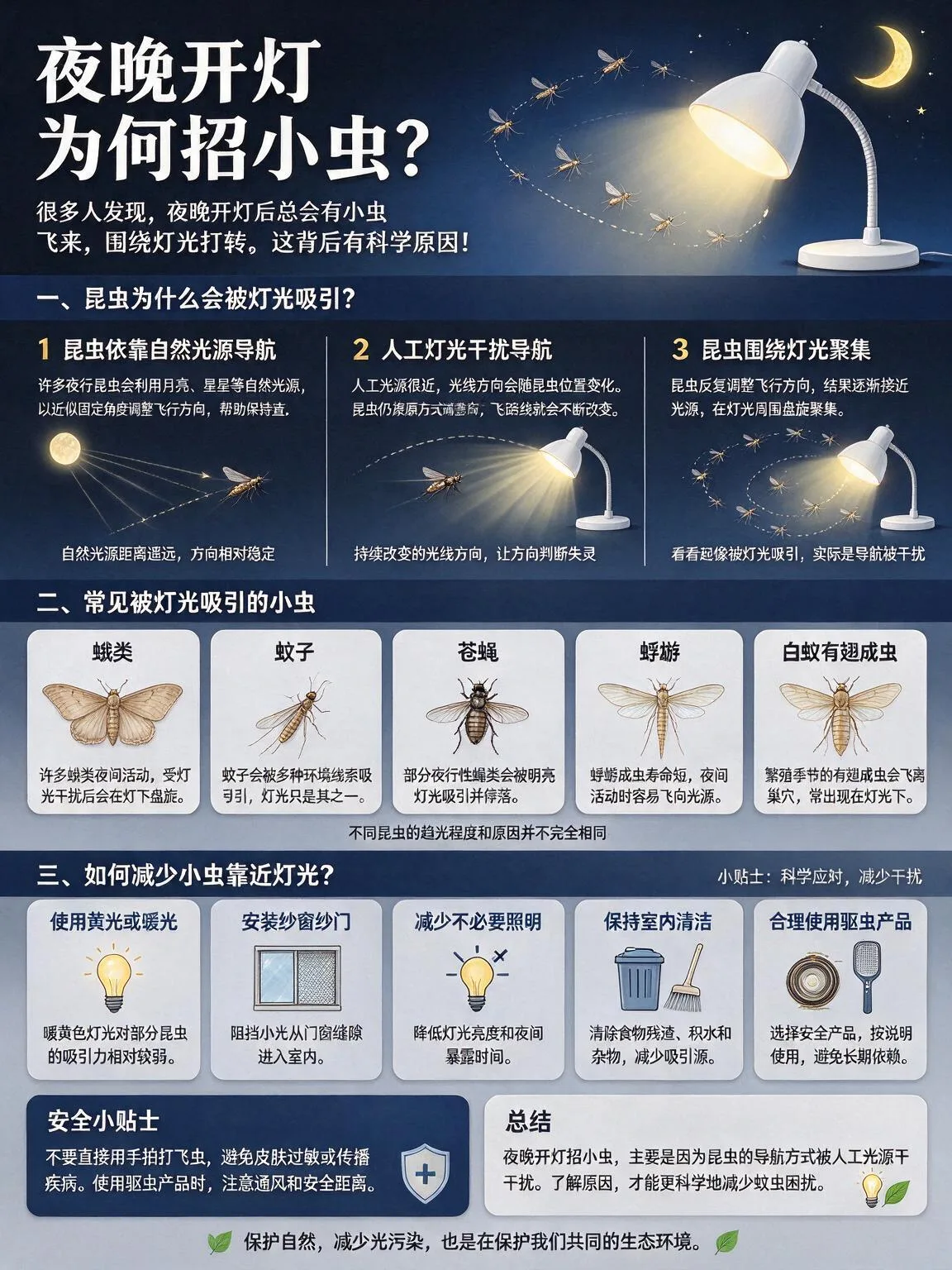 夜里开灯容易招来小虫，这是为什么？漫画封面