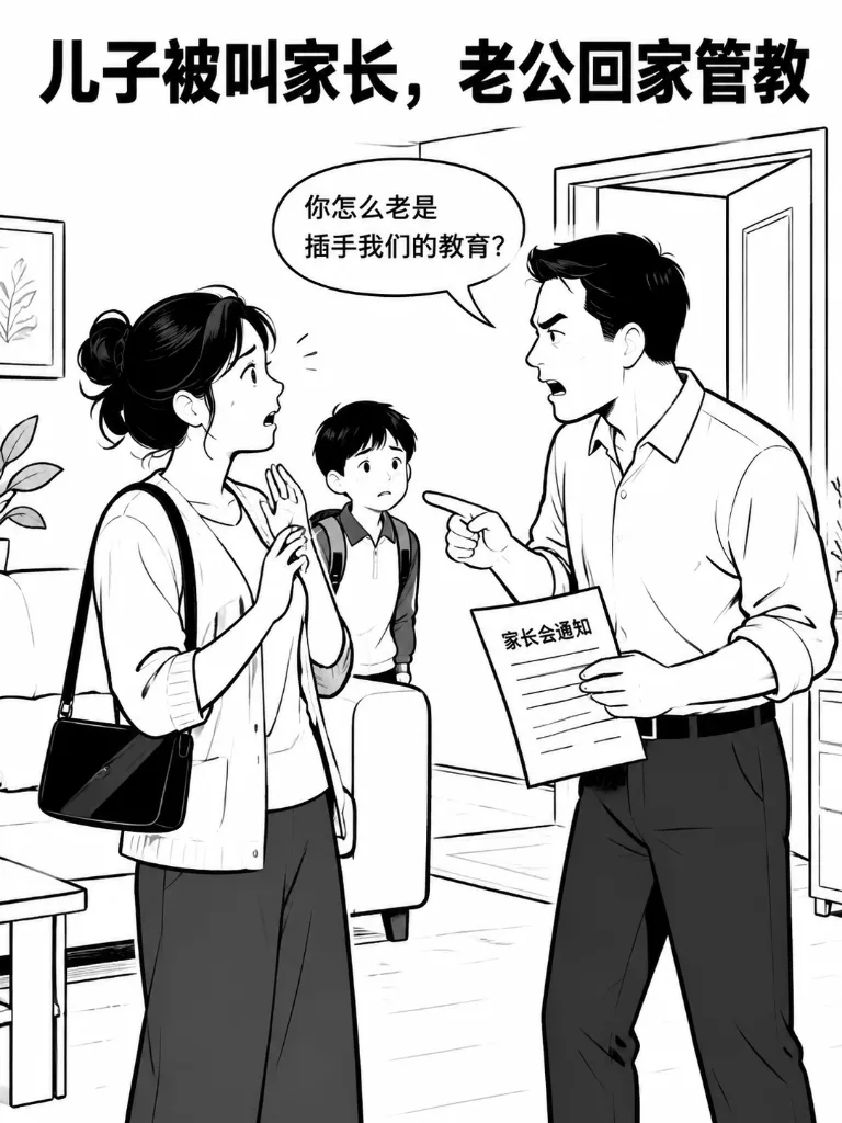 小姨子插手家庭教育，反被揭老底漫画封面