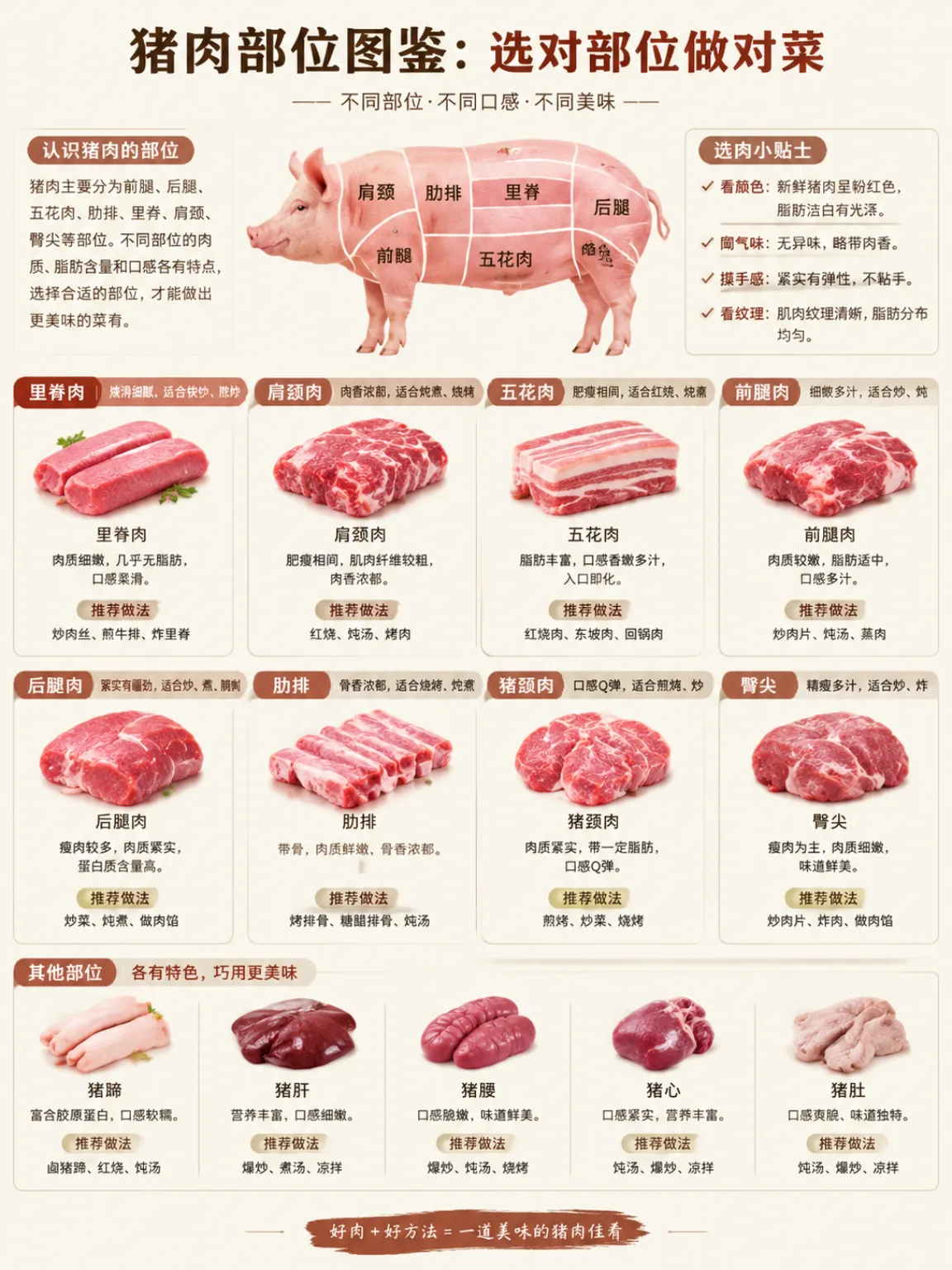 猪肉别瞎跳，一张图看懂猪肉的各个部位漫画封面