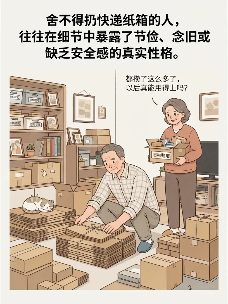 快递纸箱舍不得扔中的小细节，最能看清一个人漫画封面