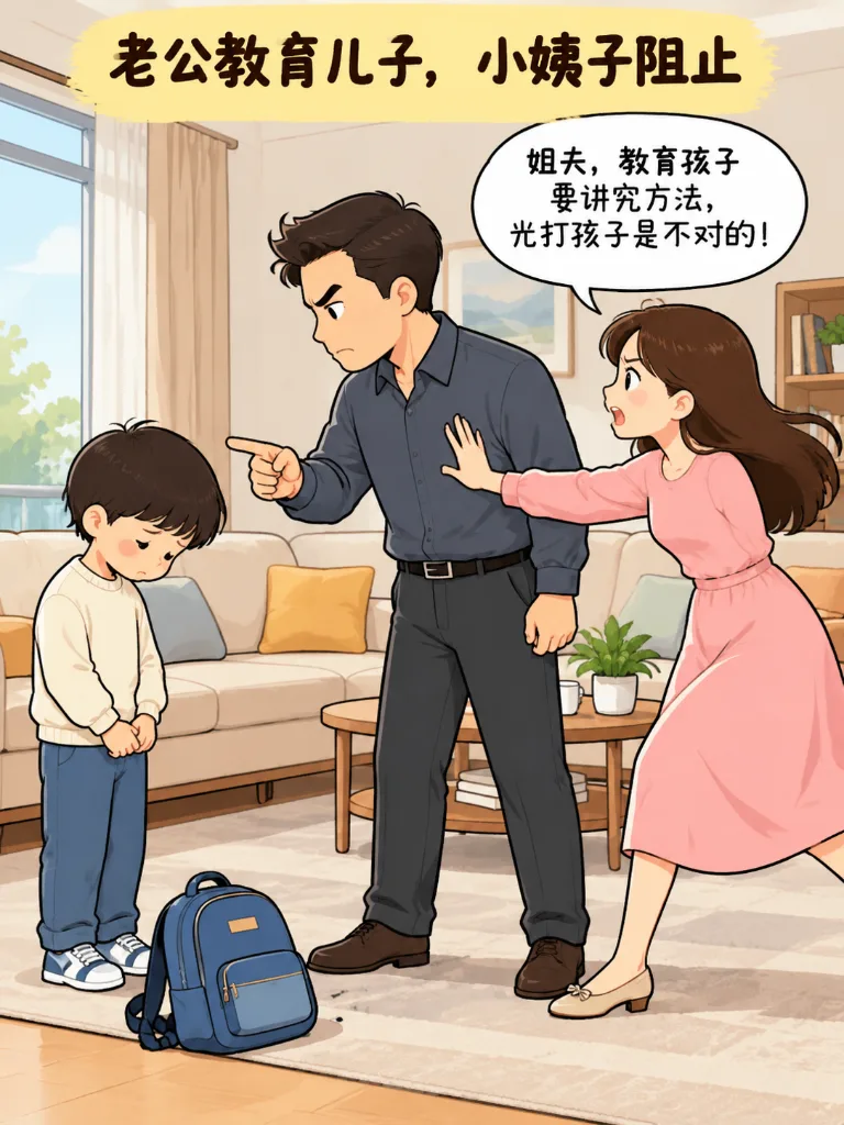 姐夫教育儿子，小姨子抢着来漫画封面