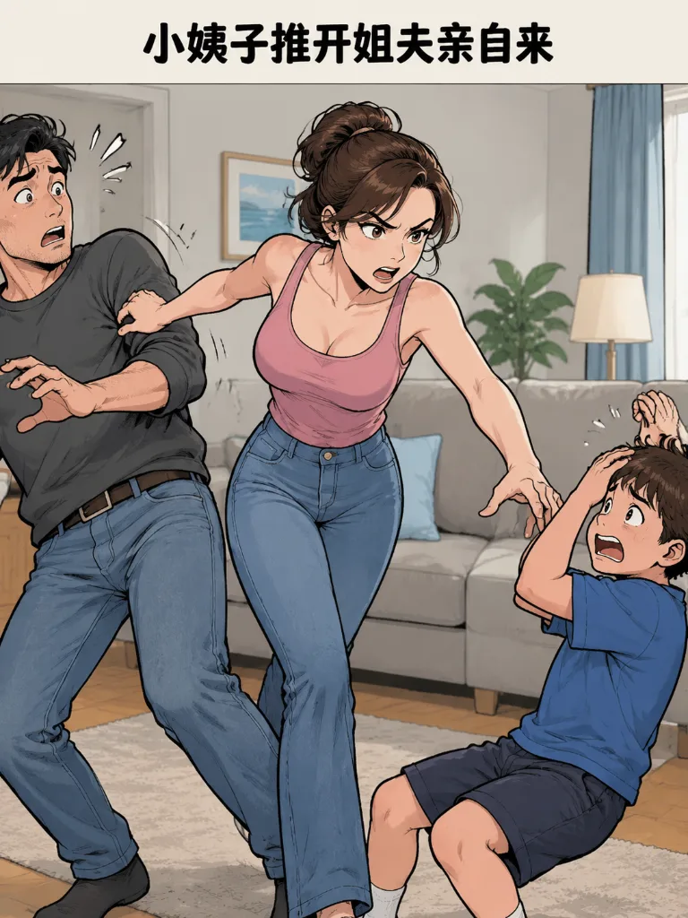 姐夫教育儿子，小姨子抢着来 第 5 张漫画