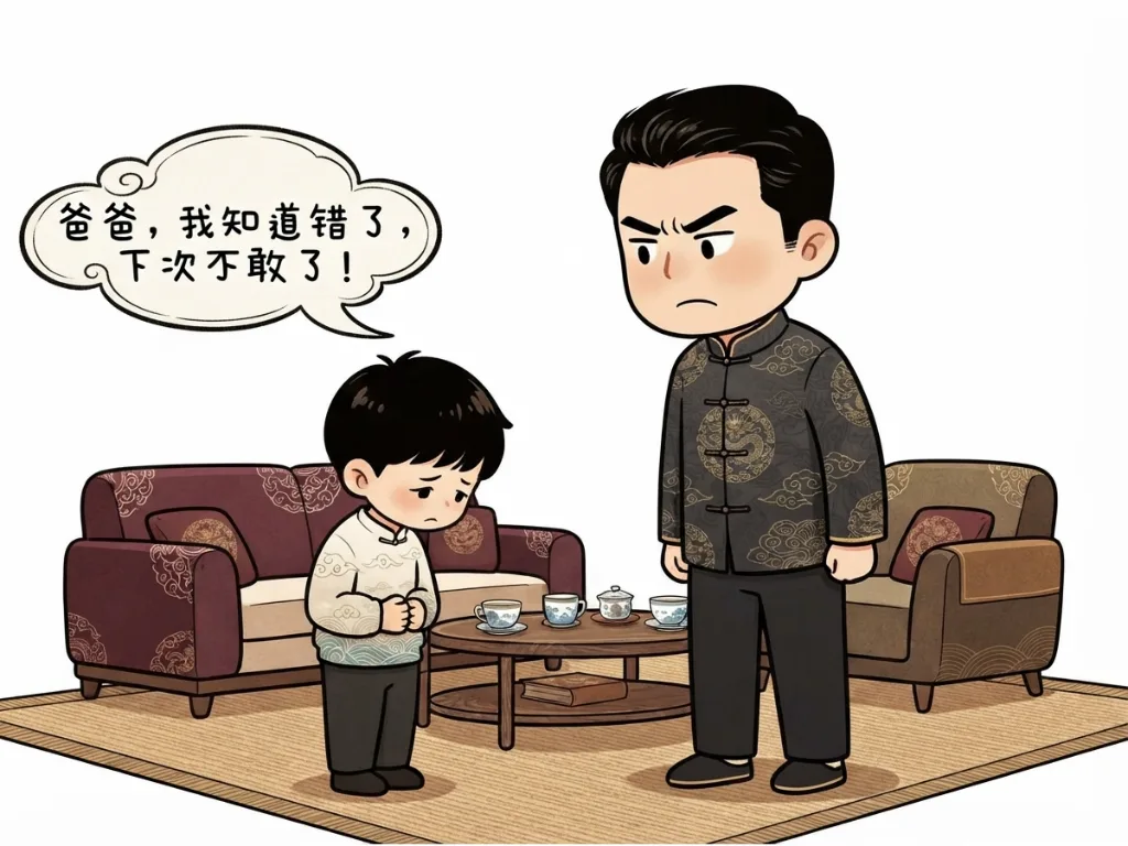 趣味漫画：老公教育儿子，小姨子过来阻止。老公生气的说：你小姨都已经结8次婚了，每次请假都是这个理由。小姨子：姐夫你让开，我来！ 第 2 张漫画