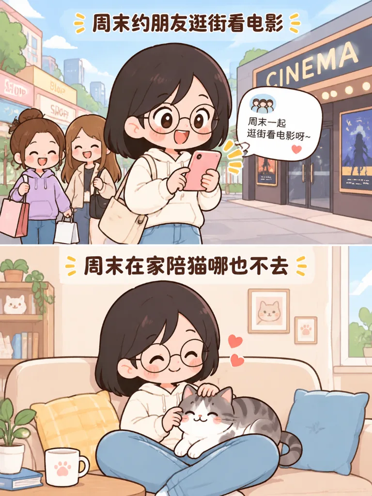 养猫前 vs 养猫后：生活巨变 第 3 张漫画