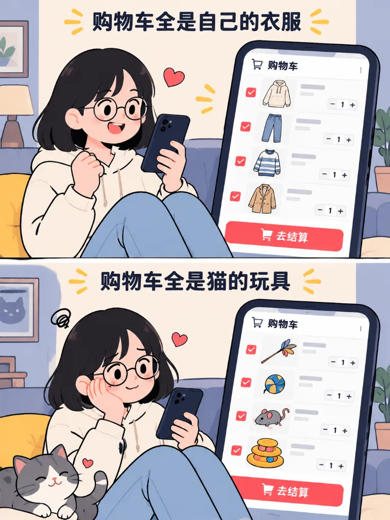 养猫前 vs 养猫后：生活巨变 第 2 张漫画