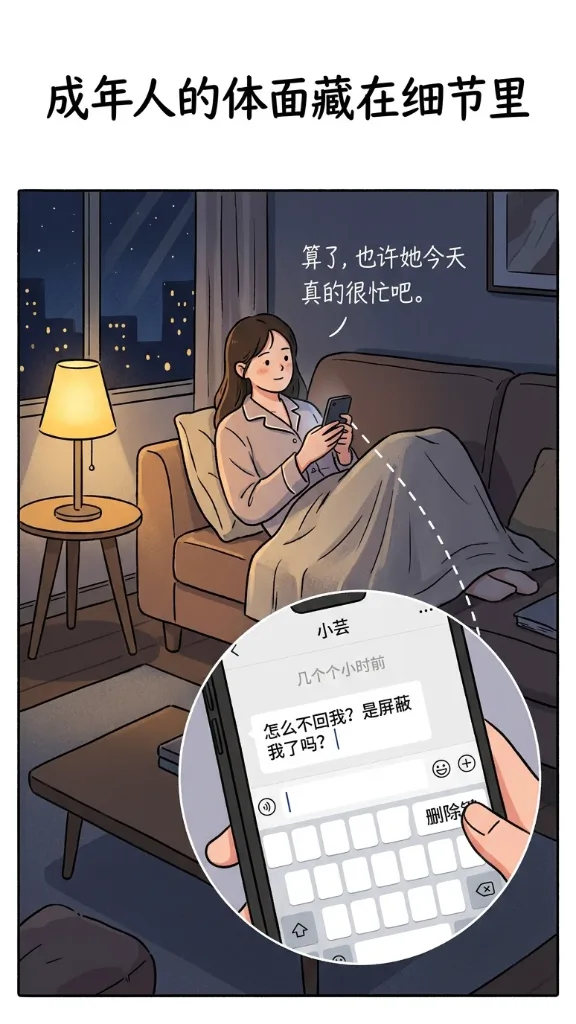 朋友不回消息时，哪些话最好别急着说漫画封面
