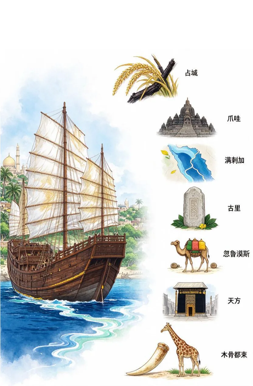 郑和下西洋，到底都去了哪里 第 3 张漫画